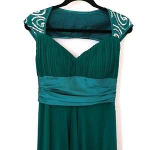 Forest Green Evening Gown